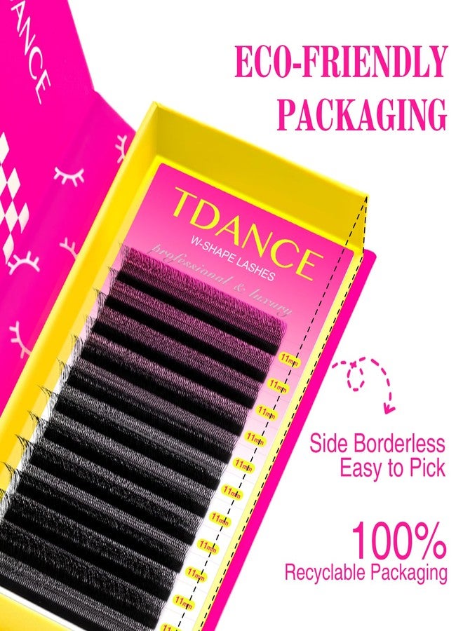 TDANCE U Lash Extensions 2D 3D 4D 5D UU Lash Fans Eyelash Extension U Shaped Natural Volume Lashes Extension Soft Matte Black Lashes(UU-5D-0.07-D,8-15mm) - Image 5